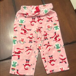 Carter's Pink Santa & Snowman Holiday Pajama Pants